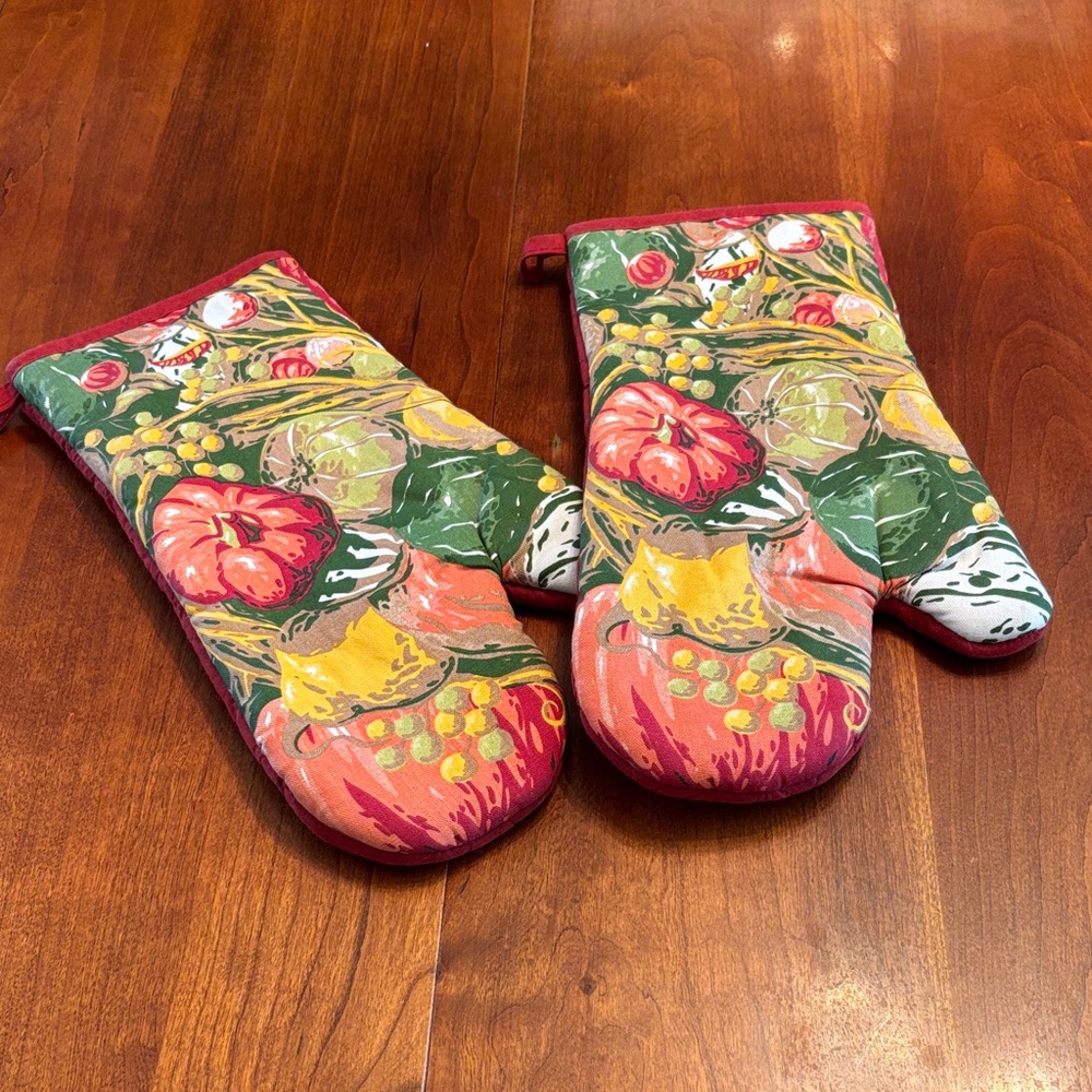 Better Homes And Gardens Autumn Harvest Oven Mitts -NEW